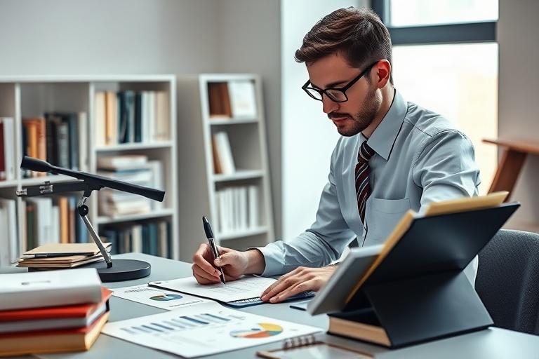 Professional researcher working
